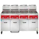 Vulcan 4TR45CF 62" Powerfry3™ Multiple Battery Gas Fryer w/ (4) 50-lb Frypots, Filtration System 1 image