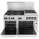 Vulcan 60SC-6B24CBN 60" Natural Gas Restaurant Range w/ (6) Open Burners, 24" Charbroiler Right, (1) Standard Oven, (1) Convection Oven, 302.000 BTU 2 image