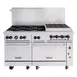 Vulcan 60SC-6B24GB 60" Gas Restaurant Range w/ (6) Open Burners, 24" Griddle/Broiler Right, (1) Standard Oven, (1) Convection Oven, 268.000 BTU 2 image