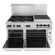 Vulcan 60SC-6B24GB 60" Gas Restaurant Range w/ (6) Open Burners, 24" Griddle/Broiler Right, (1) Standard Oven, (1) Convection Oven, 268.000 BTU 3 image