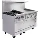 Vulcan 60SS-4B36G 60" Gas Restaurant Range w/ (4) Open Burners, 36" Griddle Right, (2) Standard Ovens, 238.000 BTU 1 image