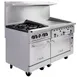Vulcan 60SS-4B36GT 60" Gas Restaurant Range w/ (4) Open Burners, 36" Griddle Right w/ Thermostatic Controls, (2) Standard Ovens, 238.000 BTU 2 image