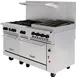 Vulcan 60SS-6B24CBN 60" Natural Gas Restaurant Range w/ (6) Open Burners, 24" Charbroiler Right, (2) Standard Ovens, 302.000 BTU 1 image