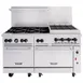 Vulcan 60SS-6B24CBN 60" Natural Gas Restaurant Range w/ (6) Open Burners, 24" Charbroiler Right, (2) Standard Ovens, 302.000 BTU 2 image