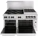 Vulcan 60SS-6B24CBP 60"KP Gas Restaurant Range w/ (6) Open Burners, 24" Charbroiler Right, (2) Standard Ovens, 302.000 BTU 3 image