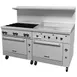 Vulcan 72SC-6B36G 72" Gas Restaurant Range w/ (6) Open Burners, 36" Griddle Right, (1) Standard Oven, (1) Convection Oven, 310.000 BTU 3 image