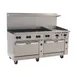 Vulcan 72SC-8B24G 72" Gas Restaurant Range w/ (8) Open Burners, 24" Griddle, (1) Standard Oven, (1) Convection Oven, 350.000 BTU 1 image