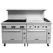 Vulcan 72SS-6B36GT 72" Gas Restaurant Range w/ (6) Open Burners, 36" Griddle Right w/ Thermostatic, (2) Standard Ovens, 310.000 BTU 2 image