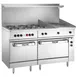 Vulcan EV60SS-6FP24G240 60" Electric Restaurant Range w/ Standard Oven and Oversized Oven, 6 French Plates, 24" Griddle, 240v 1 image