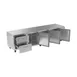 Victory VURD119HC-2 119" 4-Section Undercounter Refrigerator w/ 3 Solid Doors & 2 Drawers 4 image