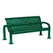 Wabash CN420D Contemporary Series 6'L Outdoor Bench with Back, Diamond Pattern, Steel Frame, 73-84in Width 1 image
