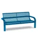 Wabash CN430D Contemporary Series 6'L Outdoor Bench with Back, Diamond Pattern, Steel Frame, Plastisol Coated Finish, 73-84" Wide 1 image