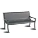 Wabash CY420D Courtyard Series 6'L Outdoor Bench, Diamond Pattern Back & Seat, Aluminum Legs, Plastisol Coated 1 image