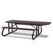 Wabash GV115G Green Valley 96"W PolyTuf Rectangle Outdoor Picnic Table, 30"H, Metal Frame, Powder Coat Finish 1 image