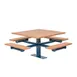 Wabash GV229G Green Valley Picnic Table, Square PolyTuf Top, Steel Frame, Powder Coat Finish 1 image