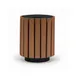 Wabash GV300G Trash Receptacle - 32" H x 25" Dia., 32‑Gallon Top, Steel, PolyTuf® Slats - 1/Each 1 image