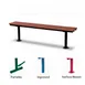Wabash GV304G Signature Series 6'L Outdoor Bench, Slat Seat, Inground Installation, Recycled Plastic Lumber, Powder Coat Frame 1 image