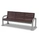 Wabash GV420G Green Valley 6'L Outdoor Bench, PolyTuf Back & Seat, Steel Tubular Legs, Powder Coat Finish, 61-72" Width 1 image