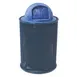 Wabash LR300D - 32 Gallon Trash Can, Open Top, 25" Dia x 33" H, Steel with Plastisol Finish 1 image