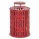 Wabash LR300R - 32 Gallon Trash Can, 25" Diameter x 33" Height, Open Top Steel, Coated Finish 1 image