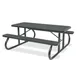 Wabash SG111D 96-3/8"W Rectangular Outdoor Picnic Table, Steel, Diamond Pattern Top & Seats, 29-1/2"H 1 image