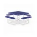 Wabash SG140P 74-3/8" Square Outdoor Restaurant Table, Steel, 29"H, Umbrella Hole with Brace 1 image
