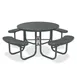 Wabash SG150D Signature 78.56 Dia Round Outdoor Patio Table, Steel, 29H, Umbrella Hole 1 image
