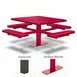 Wabash SG230D 46" Square Restaurant Table Set, 4 Seats, Ingr. Finish, Basic Frame, Diamond Shape 1 image