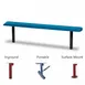 Wabash SG301D Signature Series 6'L Outdoor Bench, Diamond Pattern Seat, Portable, Without Back 1 image