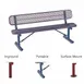 Wabash SG315P Signature Series 8'L Perforated Pattern Inground Bench 1 image