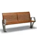 Wabash WO1119S Winchester Series Outdoor Bench, 6'L, Horizontal Slat Pattern Seat & Back, with Arms 1 image