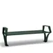 Wabash WO1419S Winchester Series 6'L Outdoor Bench, Horizontal Slat Pattern, Surface Mount, With Arms 1 image