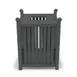 Wabash YO3F33C Yorktown Trash Can, 32‑Gallon Aluminum, 27" W x 26" D x 36" H, Plastic Liner 1 image