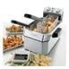 Waring WDF1000 Full Pot Countertop Electric Fryer w/ 10 lbs Capacity, 2 Twin & 1 Large Basket 5 image