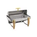Winco 101A Virtuoso Series Full-Size Stackable Rectangular Chafer w/ 8 Qt., Roll-Top Cover 2 image