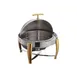 Winco 103B Virtuoso Series Stackable Round Chafer w/ 6 Qt. Capacity, Roll-Top Cover 2 image