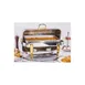Winco 108A Vintage Series Full-Size Rectangular Chafer w/ 8 Qt. Capacity, Gold-Plated Handles 2 image
