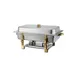 Winco 201 Malibu 8 Qt. Full Size Gold Accent Chafer 1 image