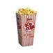 Winco 41047CS Popcorn Scoop Box, 1.25 oz, 3-1/2" x 3-1/2" x 7-1/2" Red & White - 500/Case 1 image