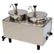 Winco 51074P Countertop Food Topping Warmer w/ (2) 7-Quart Wells, 2 Pumps  1 image
