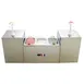 Winco 52001 Pump-Style Condiment Dispenser Station w/ 2 Color-Coded Pumps, 3 Wells 1 image