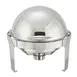 Winco 602 Madison 6 Qt. Stainless Steel Round Chafer 1 image