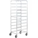 Winholt AL-1810B 10 Pan Full Height Mobile End Load Aluminum Bun / Sheet Pan Rack 1 image