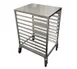 Winholt AL-1810H-SSTOP 10 Pan Half Size Mobile End Load Aluminum Bun / Sheet Pan Rack 1 image