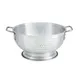 Winco ALO-11BH 11 Qt. Aluminum Colander with Base and Handles 1 image