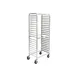 Winco AWRS-20BK Side-Load Sheet Pan Rack with Brakes, 70-1/4" x 29" x 18" - Aluminum / 20-Tier 1 image