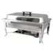 Winco C-1080 8 qt. Stainless Steel Oblong Chafer Bellaire Line 1 image