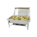 Winco C-1080 8 qt. Stainless Steel Oblong Chafer Bellaire Line 2 image