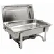 Winco C-2080B 8 qt. Get-A-Grip Rectangular Chafer with Pan Handles 1 image