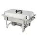 Winco C-3080B Polished Eco Newburg 8 qt. Chafer with Stand 1 image